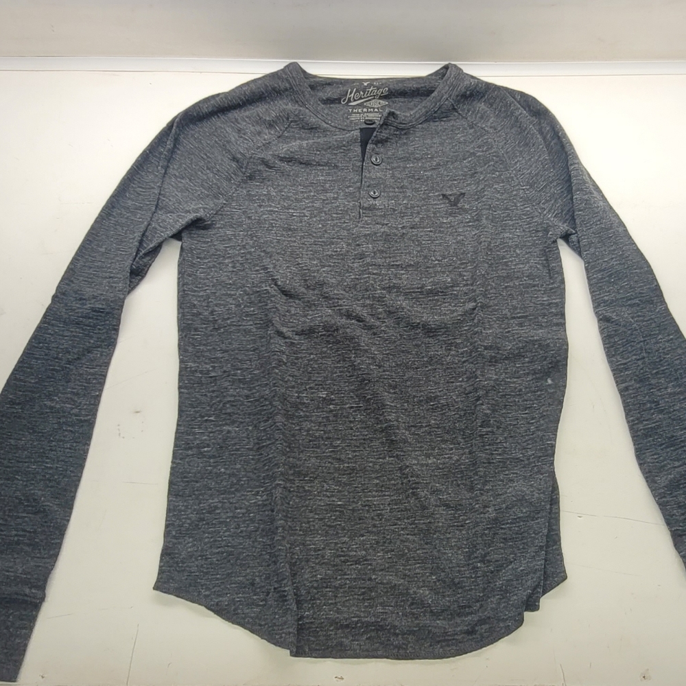 American Eagle outfitters long sleeve Heritage thermal grey gray size XS